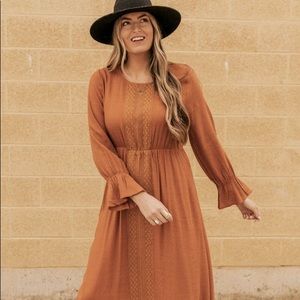 Roolee Orange Detail Maxi Dress